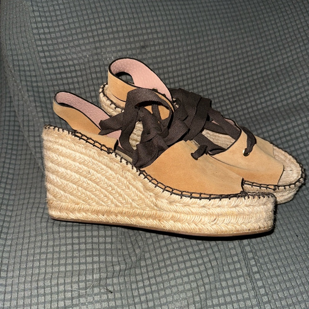 Stylish Tan Wedge Sandals